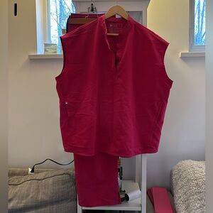 Figs scrub set - raefela top XL, kade bottoms XXL